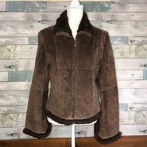 Adler chocolate suede jacket  #524